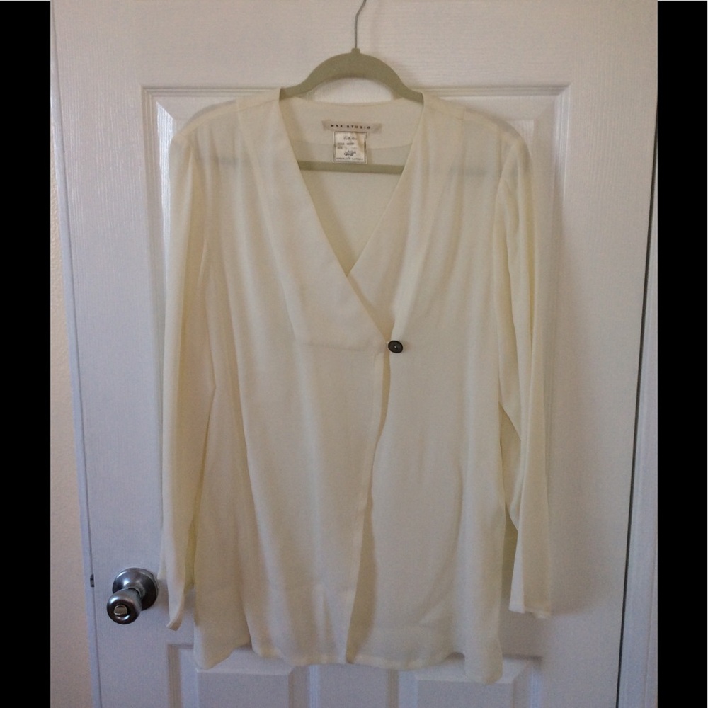 Max Studio Cream Tunic Top Size Large